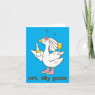 Junggesellinnenabschied Mrs Silly Goose Hochzeit Karte