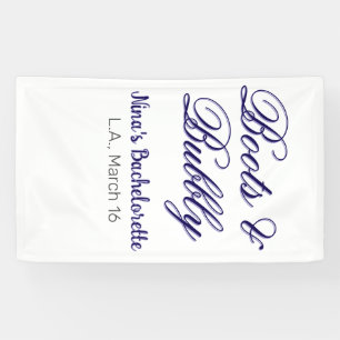 Junggesellinnenabschied Name Boots & Bubble lila O Banner
