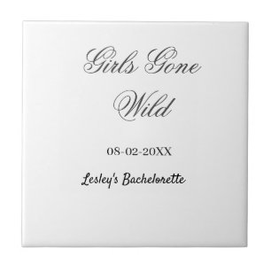 Junggesellinnenabschied Name Datum Braut Girls Gon Fliese