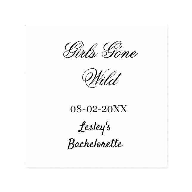 Junggesellinnenabschied Name Datum Braut Girls Gon Permastempel (Design)