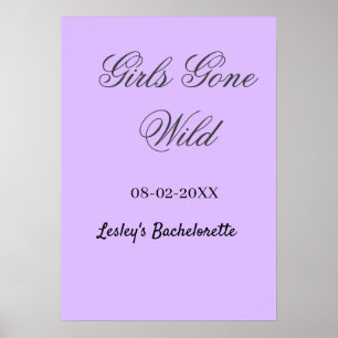 Junggesellinnenabschied Name Datum Braut Girls Gon Poster