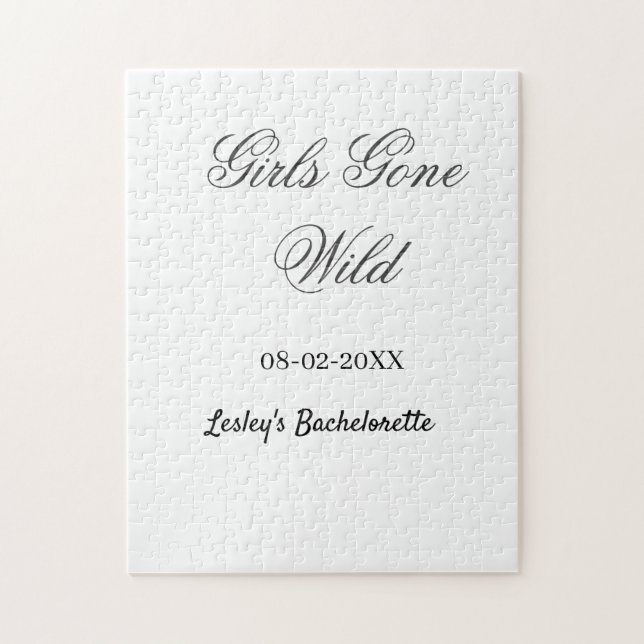 Junggesellinnenabschied Name Datum Braut Girls Gon Puzzle (Vertikal)