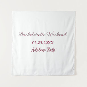 Junggesellinnenabschied Name Maron Datum Bridal Sh Wandteppich