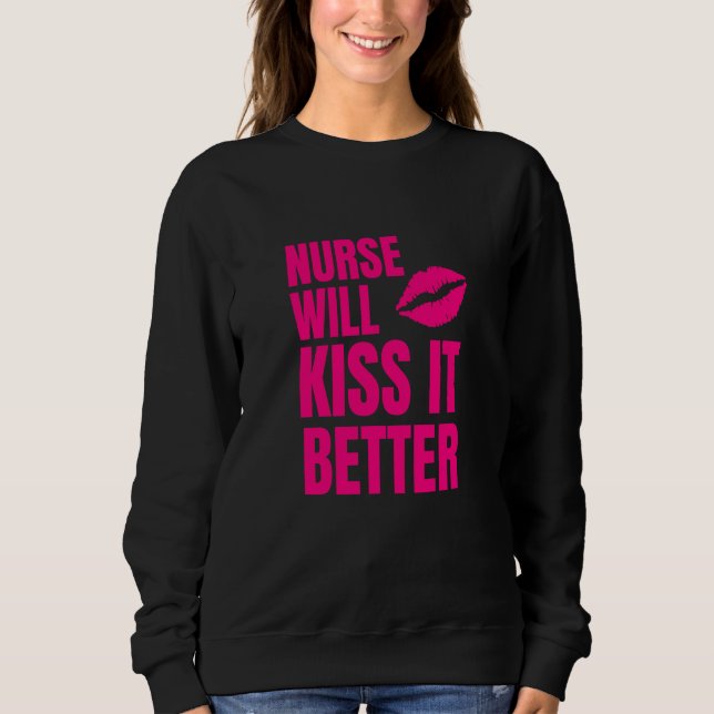 Junggesellinnenabschied Naughty Krankenschwester O Sweatshirt (Vorderseite)