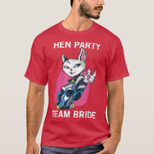Junggesellinnenabschied Party Katze Mädchen Henn P T-Shirt