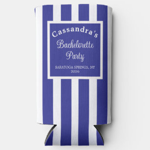 Junggesellinnenabschied Retro Modern Royalblau Kla Selters Dosenkühler