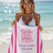 Junggesellinnenabschied Rosa Gestreift Girls Gone 