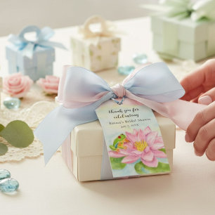 Junggesellinnenabschied Rosa Wasserlilie & Laubfro Geschenkanhänger