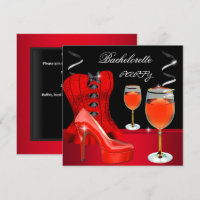Junggesellinnenabschied roter Schuh Korsett schwar