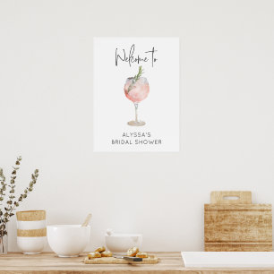 Junggesellinnenabschied-Schild Wein Benutzerdefini Poster