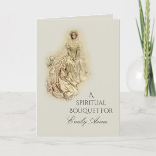 Junggesellinnenabschied Spiritueller Blumenstrauß Dankeskarte