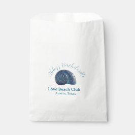 Junggesellinnenabschied Strandclub blaue Meeresmus Geschenktütchen