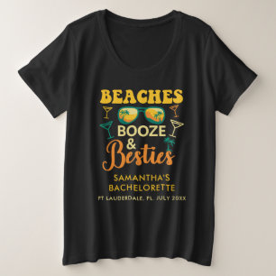 Junggesellinnenabschied Strände Alkohol Freundinne Große Größe T-Shirt