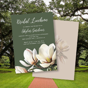 Junggesellinnenabschied Südliche Magnolien Blumen Einladung