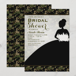 Junggesellinnenabschied-Tarnung Braut Moderne Einl Einladung