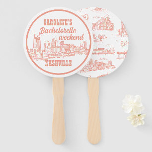 Junggesellinnenabschied Toile Nashville Korallenro Fächer
