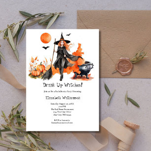 Junggesellinnenabschied Trinkt auf Hexen  Einladung