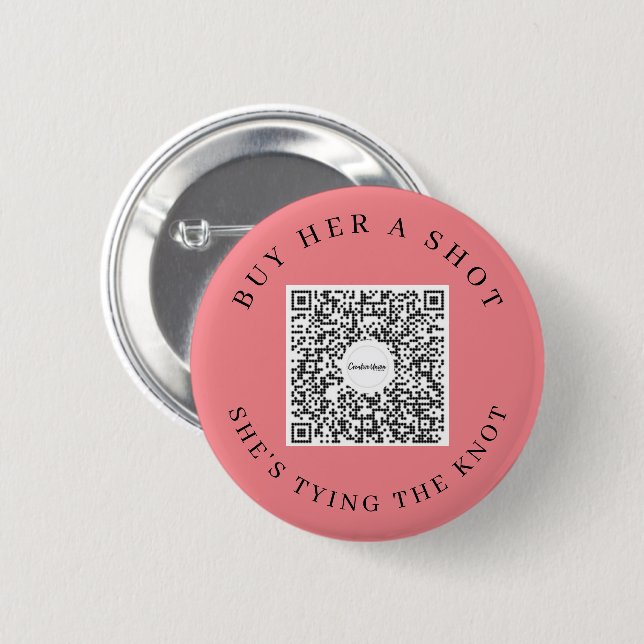 Junggesellinnenabschied Venmo QR Code Kauf der Bra Button (Vorne & Hinten)