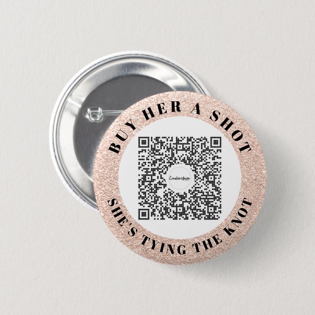 Junggesellinnenabschied Venmo QR Code Kauf der Bra Button (Vorne & Hinten)