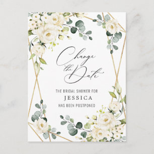 Junggesellinnenabschied verschoben Datum Elegante  Postkarte