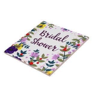 Junggesellinnenabschied Vintage Blumen Fliese