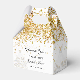 Junggesellinnenabschied weiß gold glitzern Kleid d Geschenkschachtel