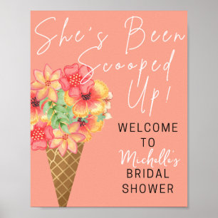 Junggesellinnenabschied Willkommensschild "Scooped Poster