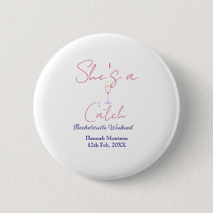 Junggesellinnenabschied Wochenende Champagnerflasc Button