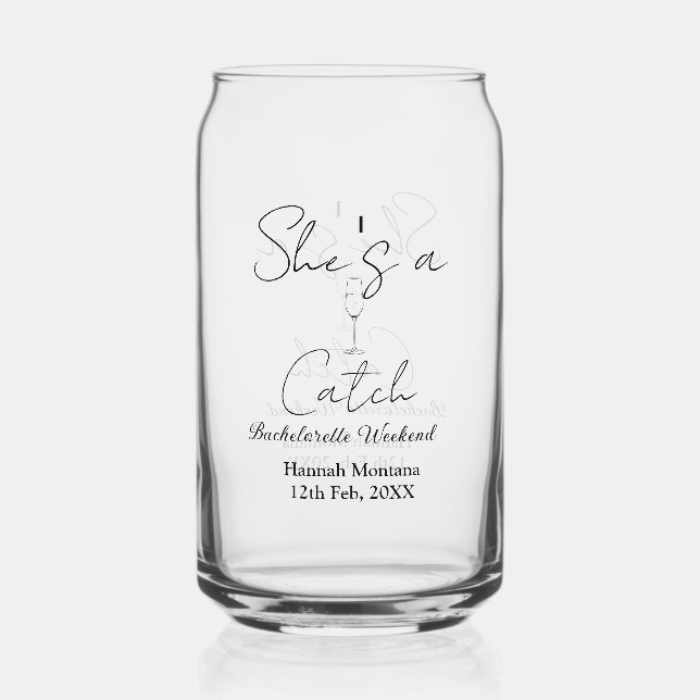 Junggesellinnenabschied Wochenende Champagnerflasc Dosenglas (Vorderseite)