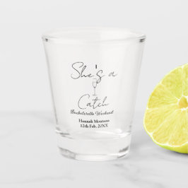 Junggesellinnenabschied Wochenende Champagnerflasc Schnapsglas