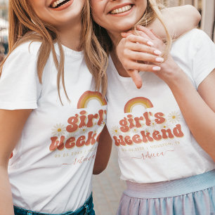 Junggesellinnenabschied Wochenende Ort Name T-Shirt