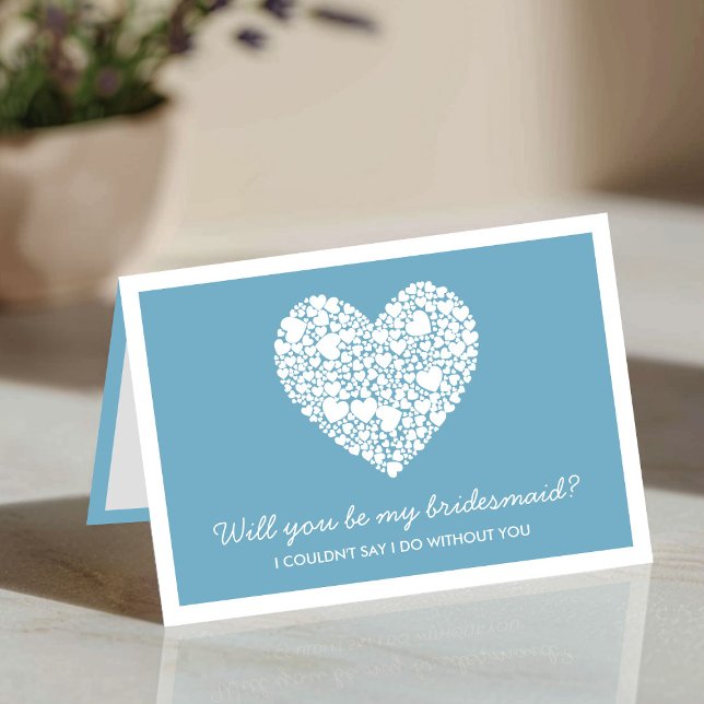 Junggesellinnenabschiede? Blue Heart Card Einladung (Von Creator hochgeladen)
