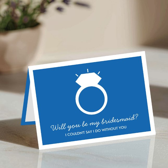 Junggesellinnenabschiede? Blue Ring Card Einladung (Von Creator hochgeladen)