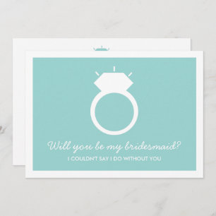 Junggesellinnenabschiede? Blue Ring Card Einladung