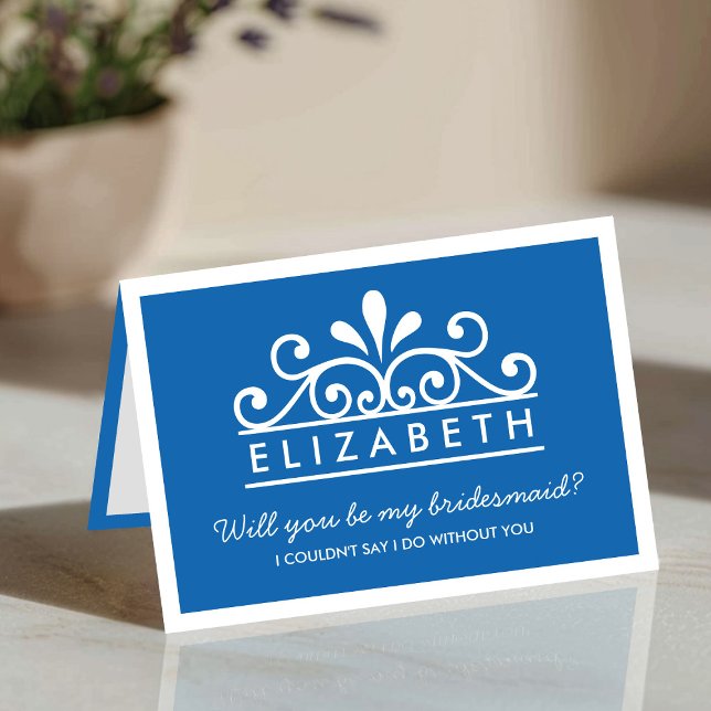 Junggesellinnenabschiede? Blue Tiara Card Einladung (Von Creator hochgeladen)