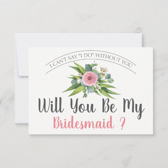 Junggesellinnenabschiede | Bridesmaid Card Einladung (Vorderseite)