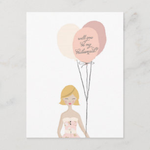 Junggesellinnenabschiede?   Bridesmaid-Karte Einladung