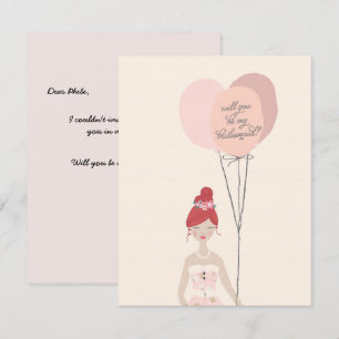 Junggesellinnenabschiede? Bridesmaid-Karte Einladung