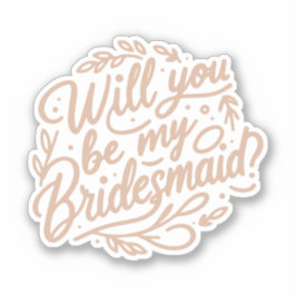Junggesellinnenabschiede? Elegant Foliage Pink Aufkleber