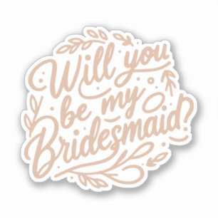 Junggesellinnenabschiede? Elegant Foliage Pink Aufkleber