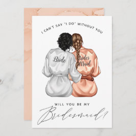 Junggesellinnenabschiede? Mädchen in Silk Robes In Einladung