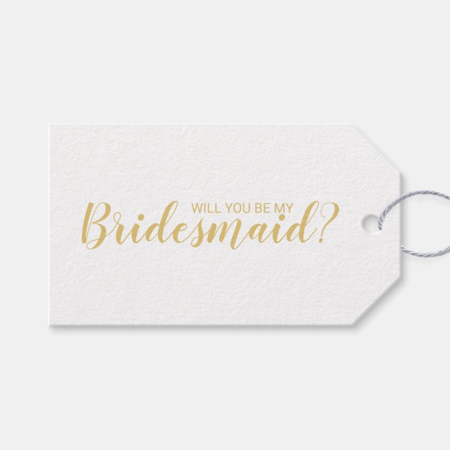 Junggesellinnenabschiede? Modern Script Gold Geschenkanhänger (Vorderseite (Horizontal))