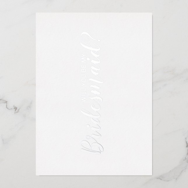Junggesellinnenabschiede? Modernes Script Silver Folieneinladung (Vorderseite)