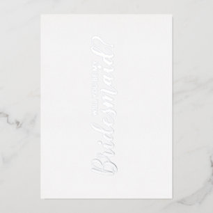 Junggesellinnenabschiede? Modernes Script Silver Folieneinladung