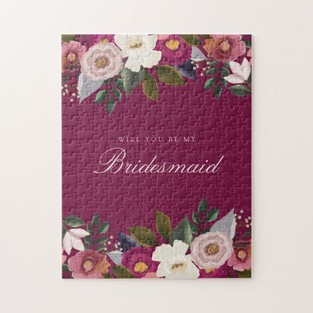 Junggesellinnenabschiede? Moody Floral Watercolor Puzzle (Vertikal)