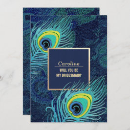 Junggesellinnenabschiede? Peacock Feather Einladung