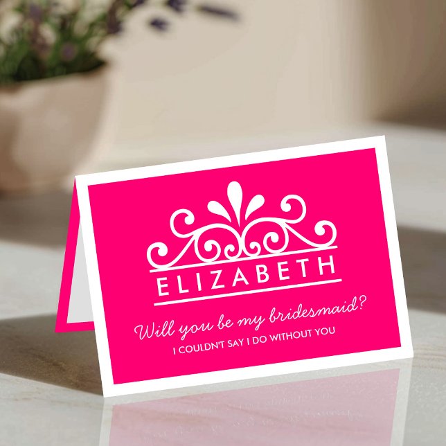 Junggesellinnenabschiede? Pink Tiara Card Einladung (Von Creator hochgeladen)