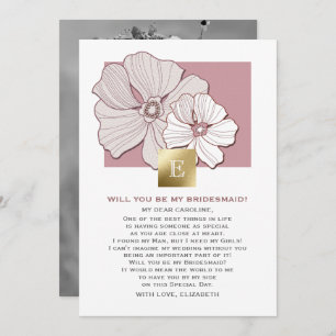 Junggesellinnenabschiede? Rosa Blumenkarten Einladung