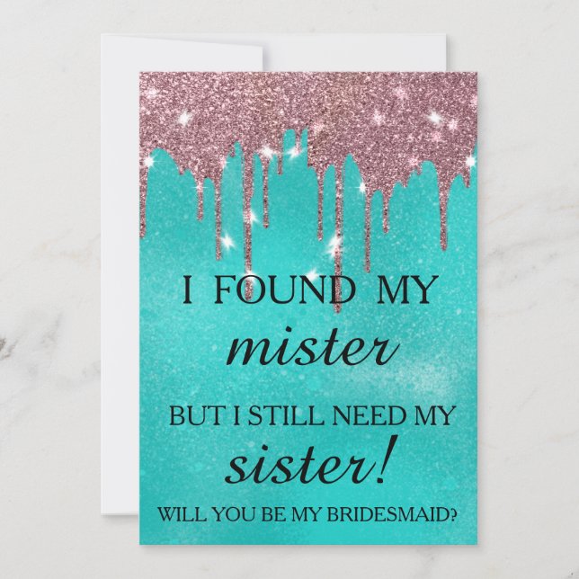 Junggesellinnenabschiede? Rose Gold Dripping Invi Einladung (Vorderseite)