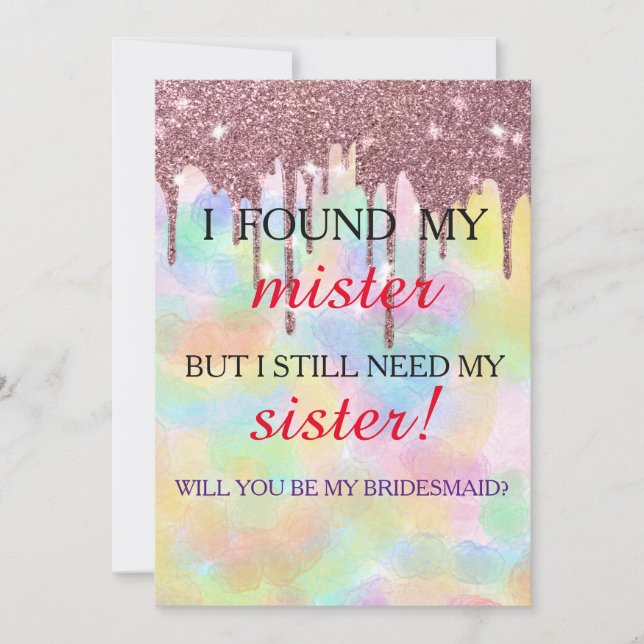 Junggesellinnenabschiede? Rose Gold Dripping Invi Einladung (Vorderseite)